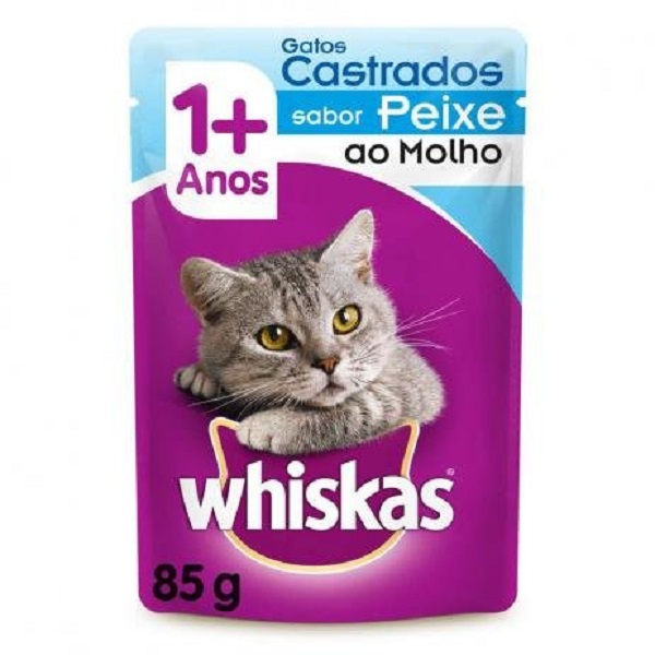 WHISKAS SACHE PEIXE CASTRADOS